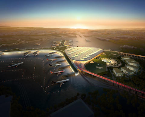 Mumbai International Airport Bird's View